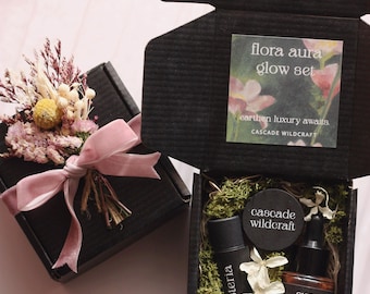 Tallow Makeup Gift Set | Organic Lip & Cheek Tint, Highlighter, Bronzer Oil or BB Cream | Eco-Friendly Natural Beauty Box