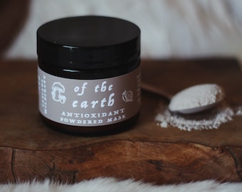 Antioxidant Mask | Coffee, Cacao + Wild Mushroom Herbal Powdered Mask | Essential Oil Free | Reparative Clay Mud Mask