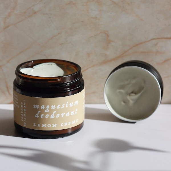 Tallow Magnesium Deodorant Cream | Organic & Baking Soda Free for Sensitive Skin | Lavender, Lemon, Mint, Citrus + Vanilla Essential Oils