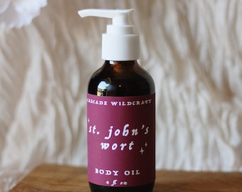 Wildcrafted St. John's Wort Oil: Herbal Massage Oil, Fresh Plant Infused