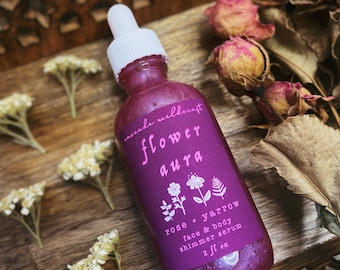 Rose Shimmer Oil: Wildcrafted Plant-Infused Face & Body Serum