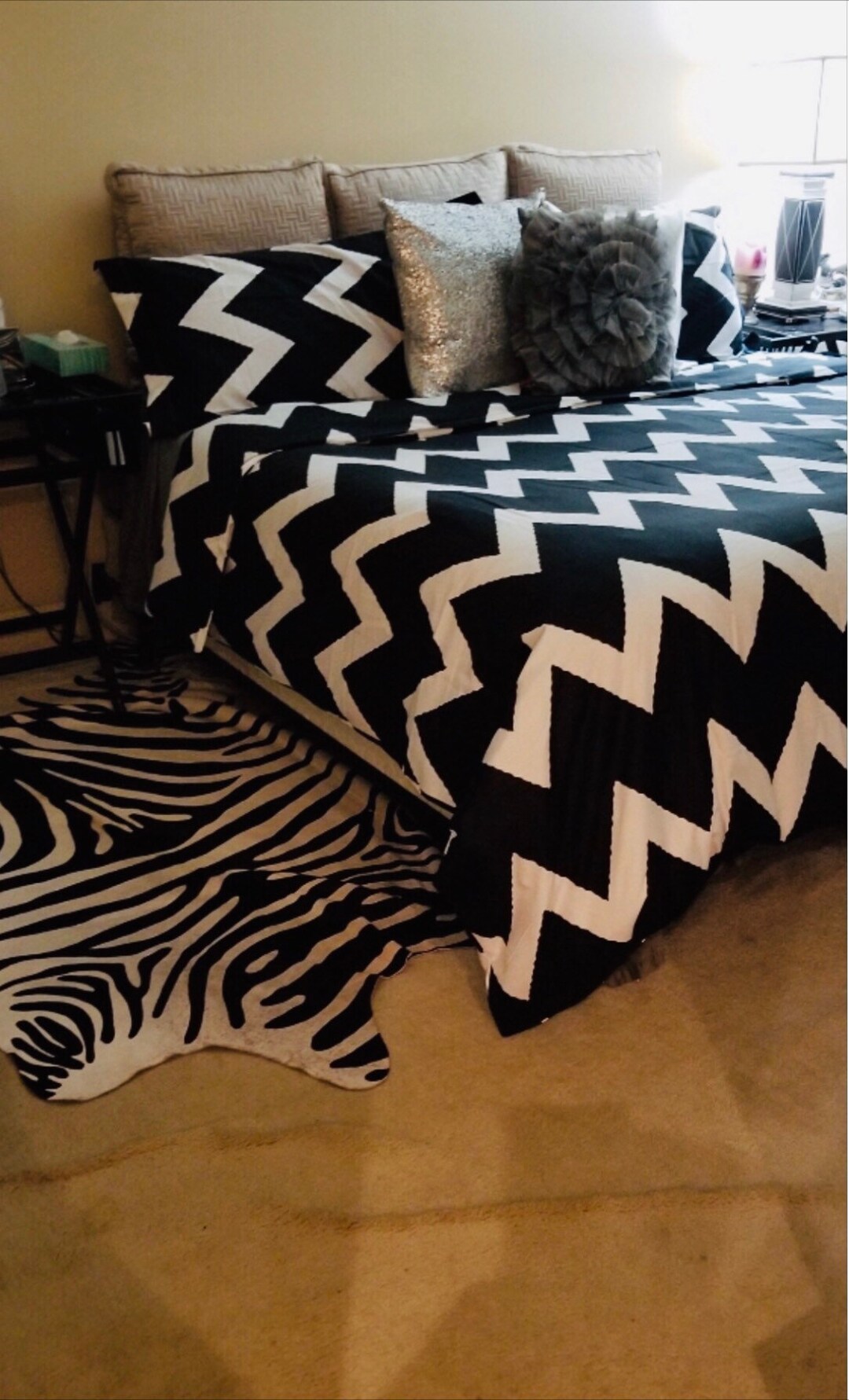 Black and White Zigzag Duvet Cover Set Etsy