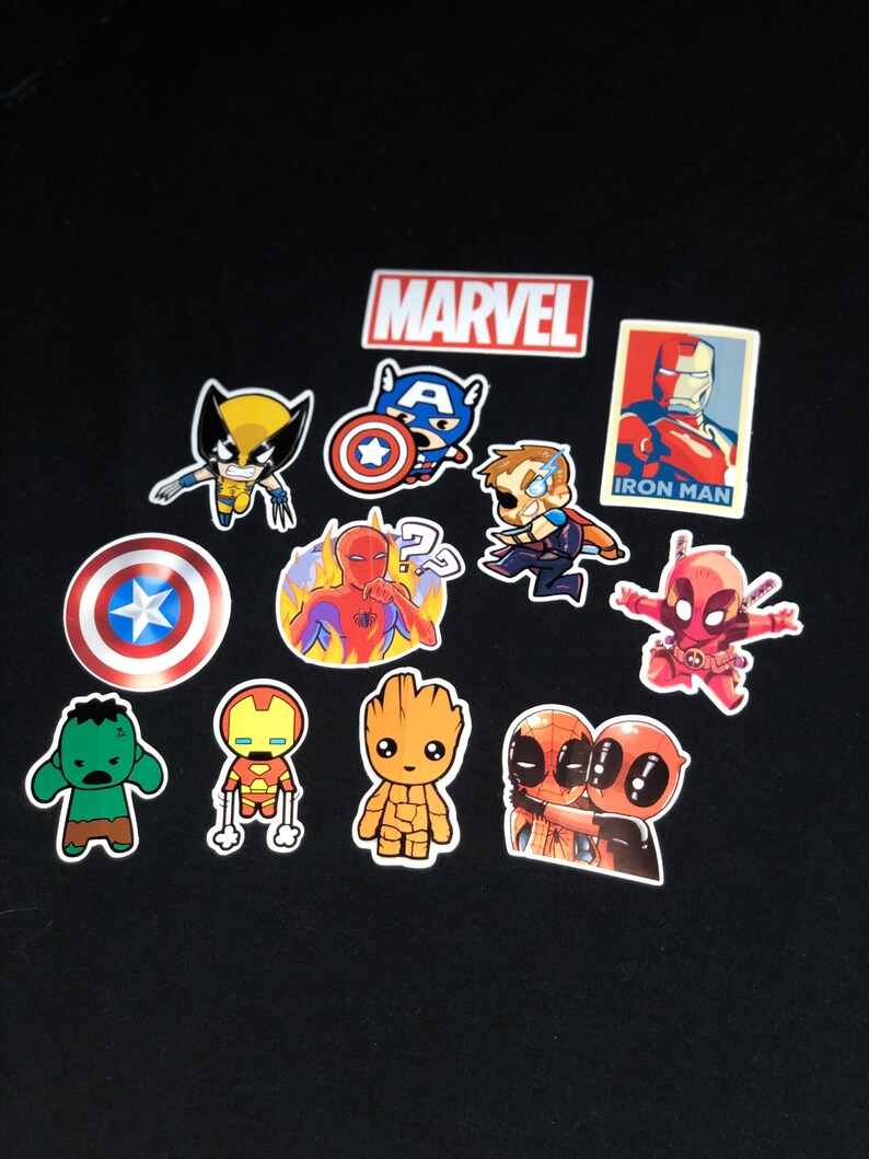 Marvel Vinyl Sticker Pack Etsy