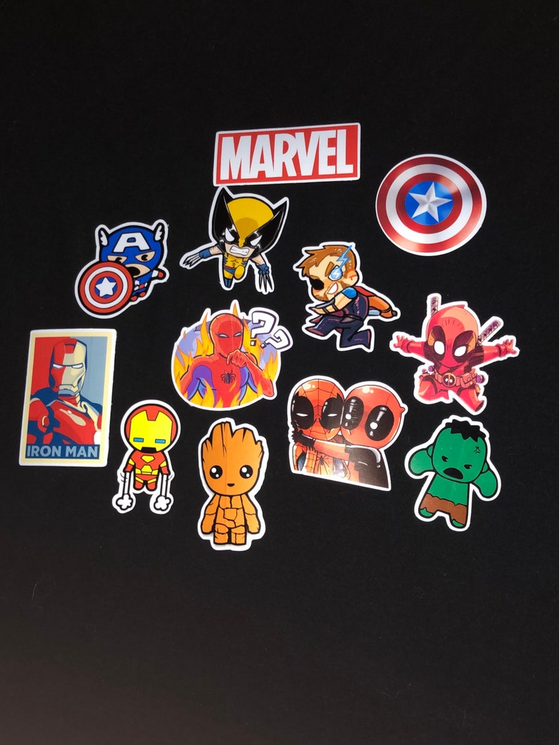 Marvel Vinyl Sticker Pack Etsy