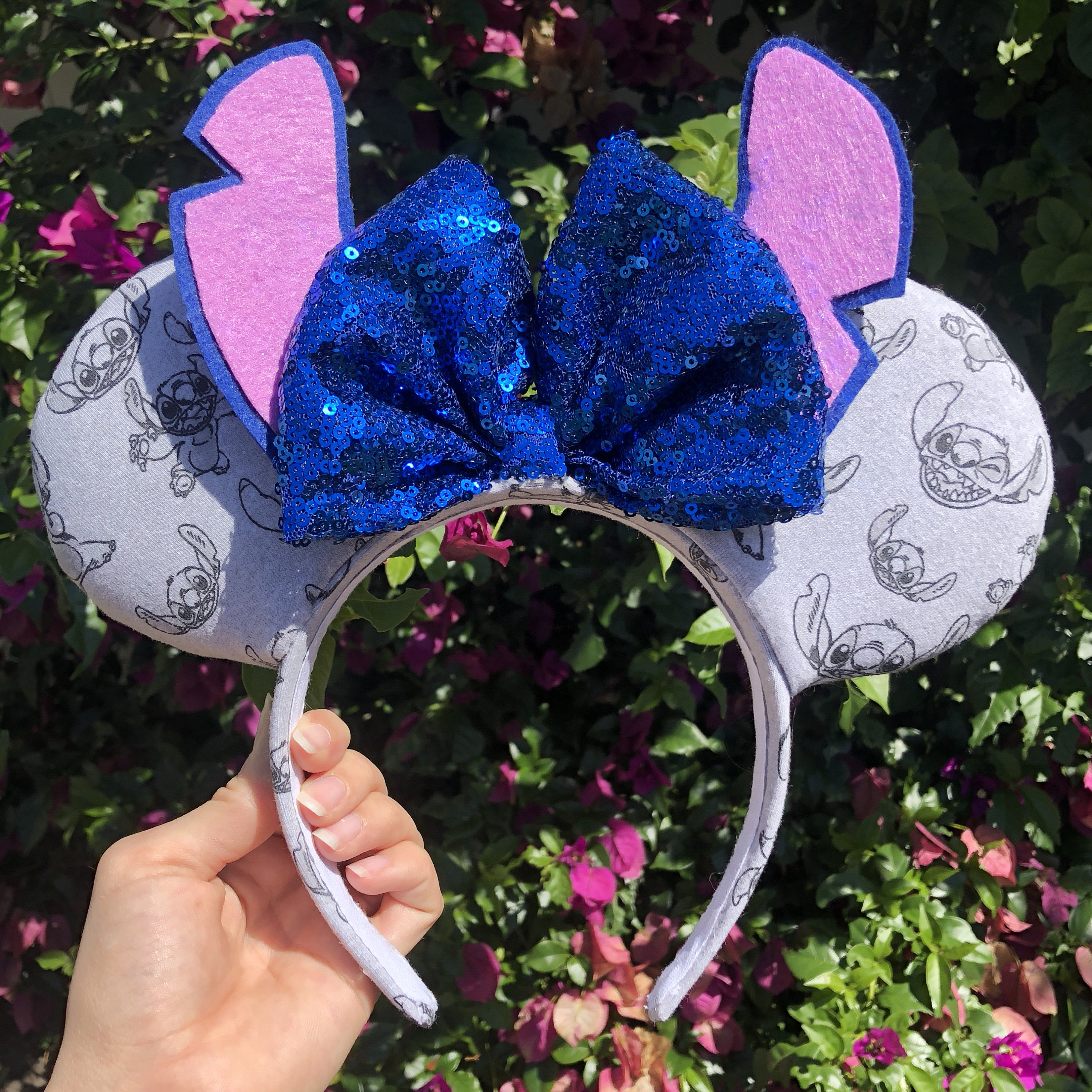 Stitch Inspired Ears | Blue Sequin Bow | Disney Inspired  display picture 2