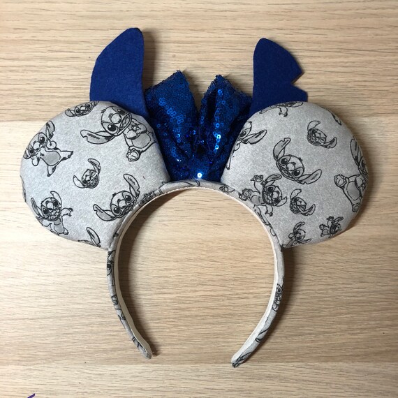 Stitch Inspired Ears | Blue Sequin Bow | Disney Inspired  display picture 3
