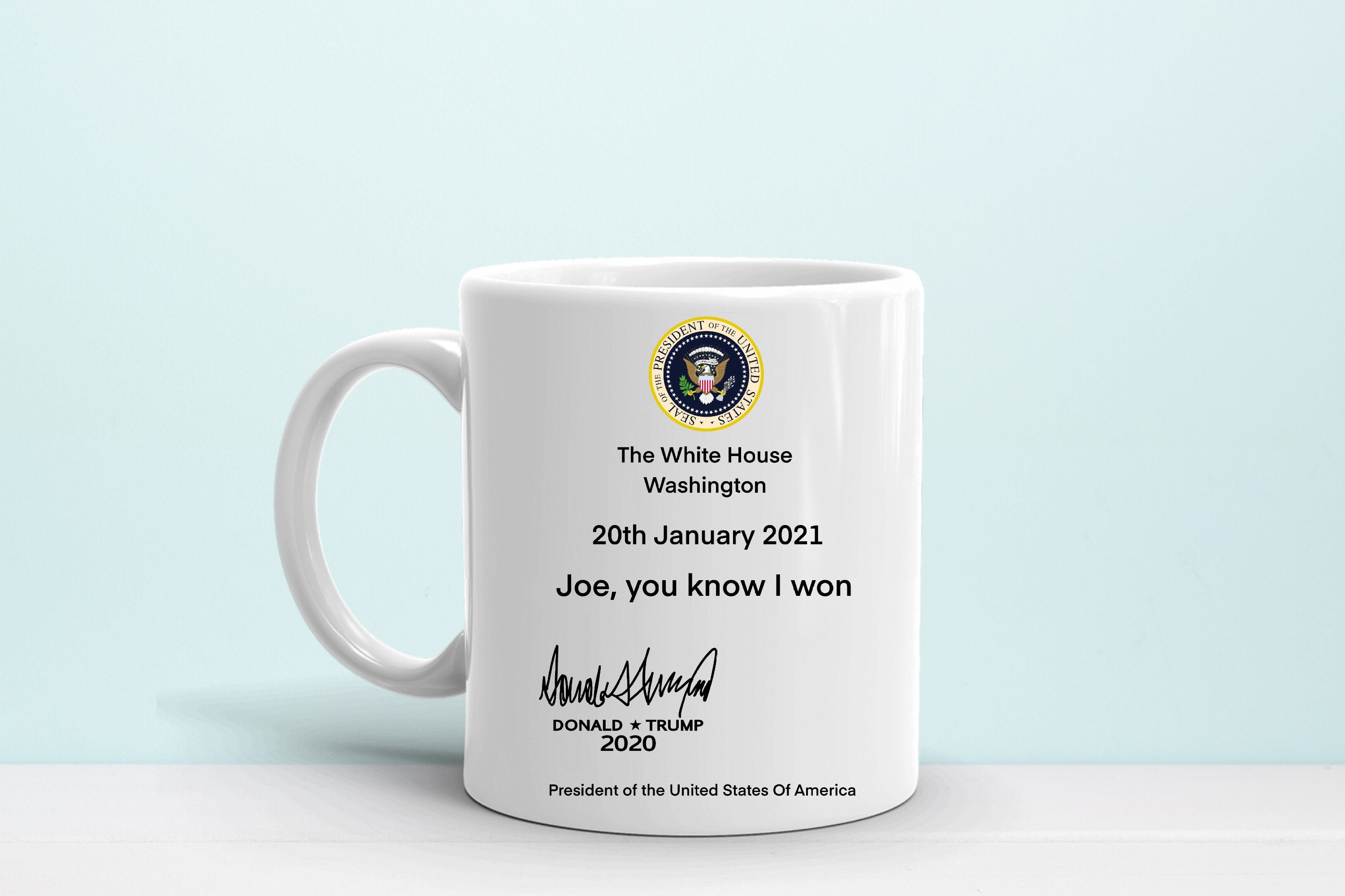Joe You Know I Won Funny Trump Mug Donald Trump Mug Gift Etsy