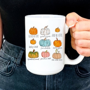 Pumpkin Varieties Coffee Mug, Fall Mug, Pumpkins Mug, Halloween Mug, Pumpkin Coffee Mug, Fall Season Mug, Halloween 2021 , Fall Coffee Mug