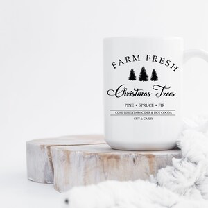 Farm Fresh Tree Fir Vintage Christmas Mug, Christmas  Gift Mug, Christmas Mug, Christmas Humor Mug, Funny Christmas Mug, Christmas Movie Mug