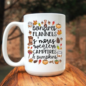 Fall Mug- I love Fall Mug, Basic Fall Girl Mug, Bonfires, Campfires, and Pumpkin Spice