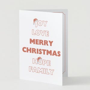 Carte Joie, amour, espoir, famille