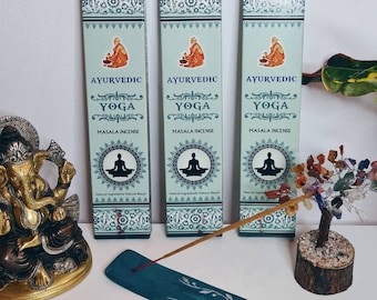 Yoga Incense Sticks. 3 Pack with Incense Stick Holder for Self Care, Meditation & as Fragrance.