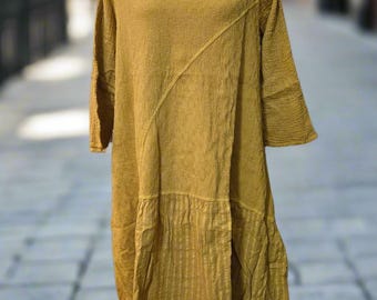 Golden Hour Cotton Linen Dress