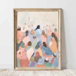 Woman Touching Jesus Art Print: Faith-Based Christian Home Decor