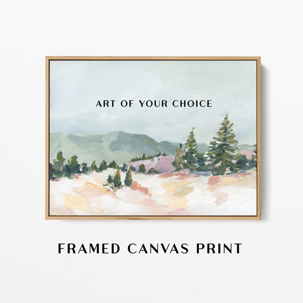 FRAMED CANVAS PRINT framed art print solid wood frame natural oak wood frame black frame white frame floating canvas framed Christian art