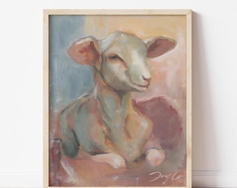 Lamb of God Christian Wall Art Print — Jesus the Lamb Artwork