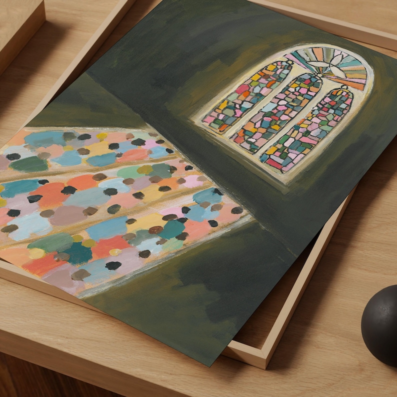 Acrylic painting art print details