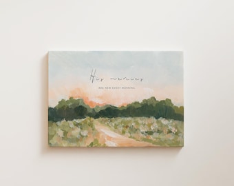 His Mercies Are New Every Morning: Christian Scripture Art (Wall Print)