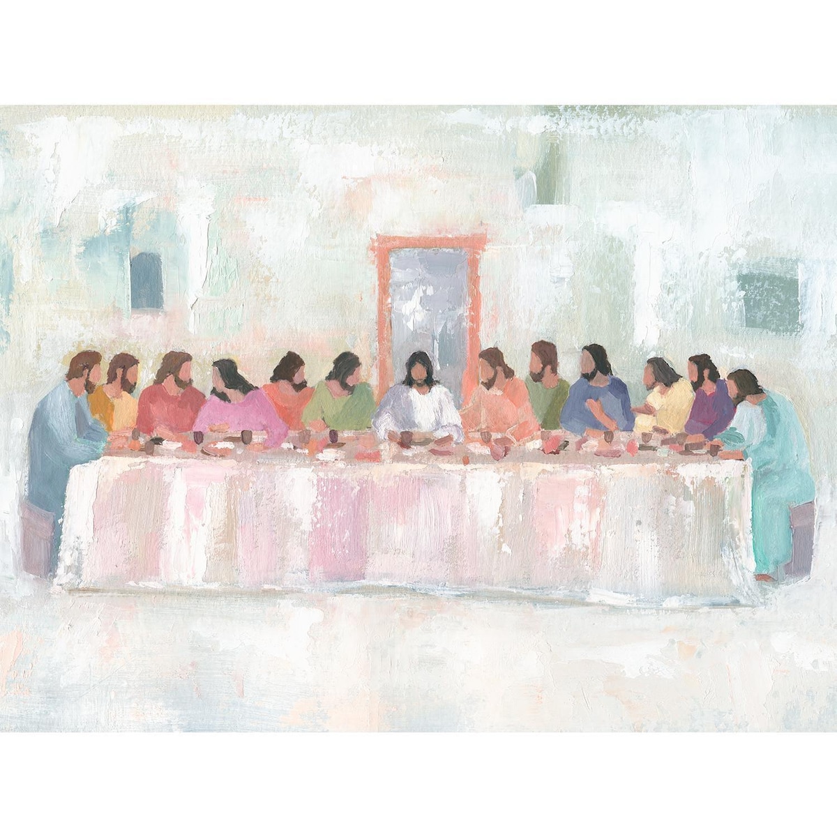 Last Supper Modern Christian Wall Art: Gospel Scene Bible Art - Etsy