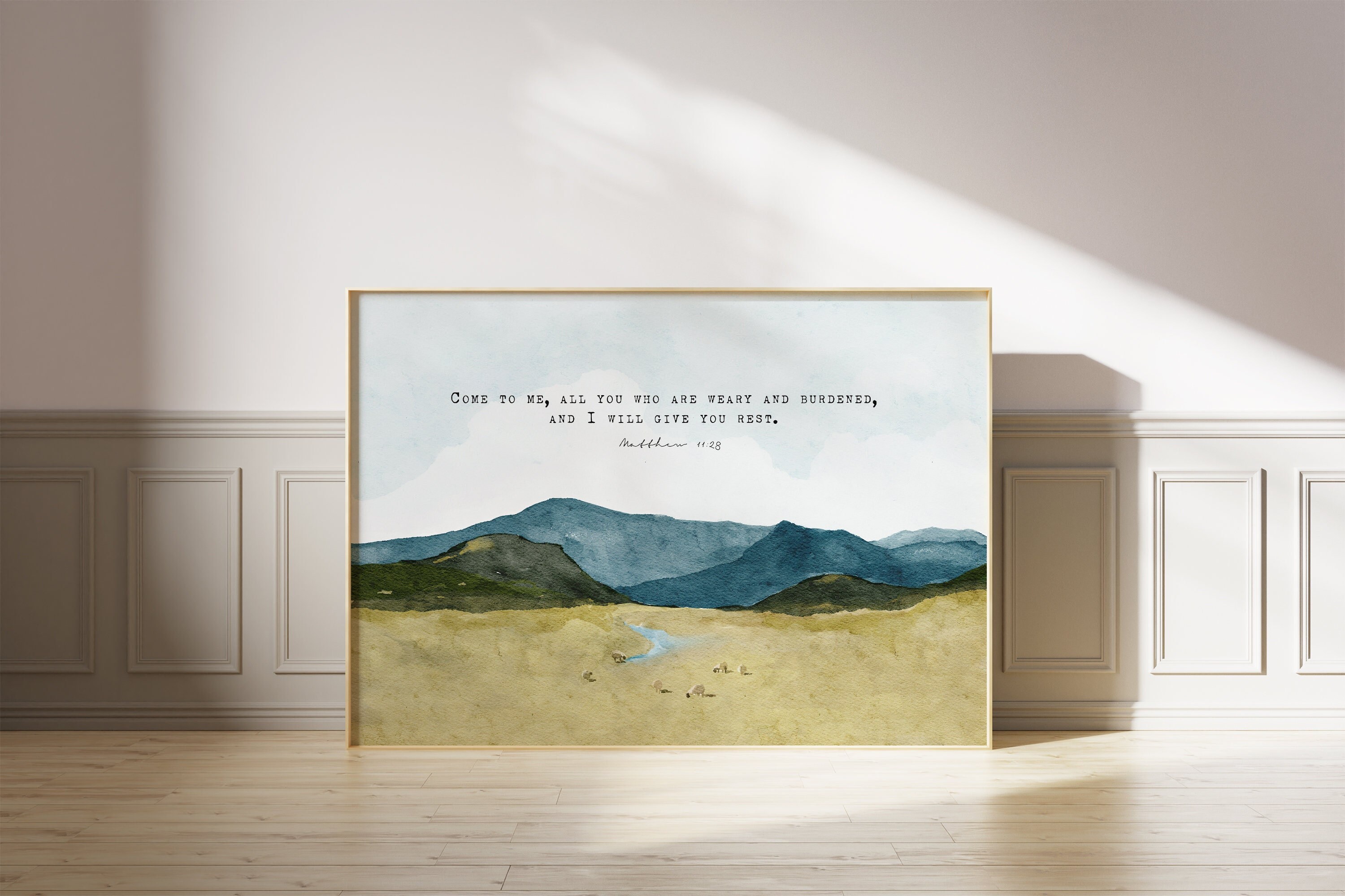 COME TO ME All You Who Are Weary Matt 11 28 Watercolor Art - Etsy