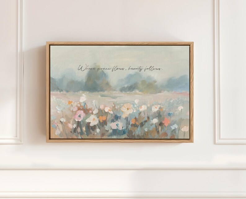 Wildflower Scripture Wall Art Print - Peaceful Christian Decor - Etsy