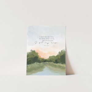 SCRIPTURE Landscape Art Print Country ABSTRACT Vintage LANDSCAPE Large ...