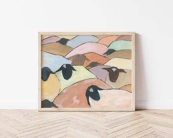 Christian Art Print Sheep of God Art - Inspirational Faith Decor