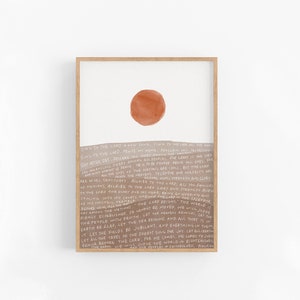 Psalm 96 Scripture Art Print: Minimalist Christian Wall Decor