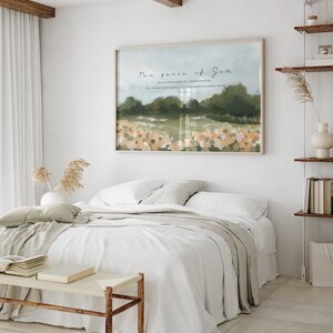 SCRIPTURE Landscape Art Print Country ABSTRACT Vintage LANDSCAPE Large ...