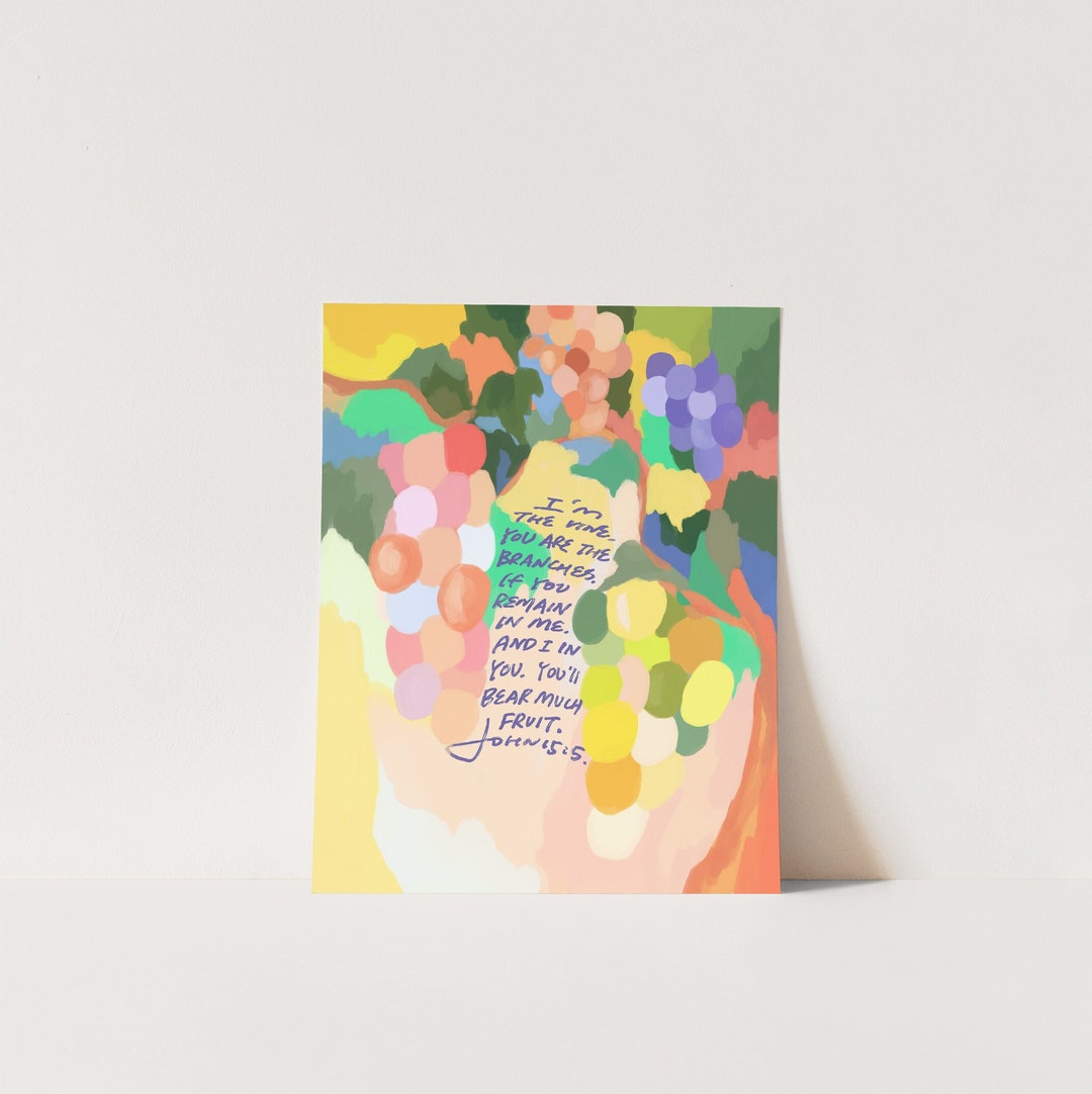 John 155 Vine and Branches Christian Wall Art Christian Art Print