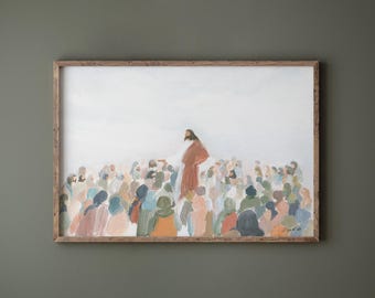 Jesus Teaching Wall Art - Gospel Scene Christian Art Print