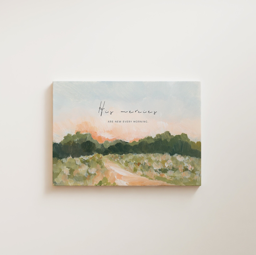 SCRIPTURE LANDSCAPE Art Print Country Vintage Landscape Painting ...