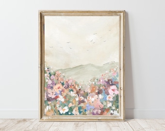 Christian Wall Art Print: Matthew 6 Floral Quote - Faith Decor