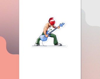 Bass Player Sticker