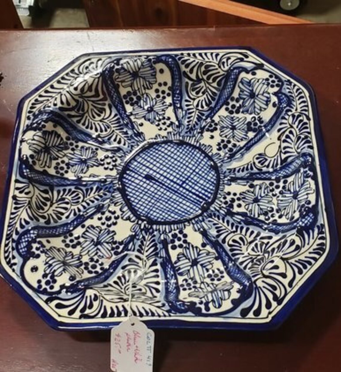 Mexican Blue and White Platter Etsy