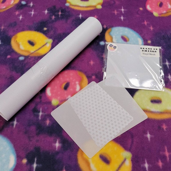 PVC Mesh Fabric for Making See Through Eyes or Hidden Eye Holes in Masks and Fursuit Heads Full Sheets and Sample Sized