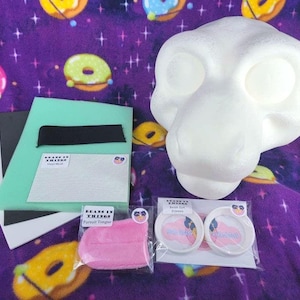 DIY Kit - Dragon Fursuit Cosplay Costume Head Base in Cast Foam for DIY Dutch Angel Dragon Toony Reptile Cartoon DIY Face Mask Hat Form
