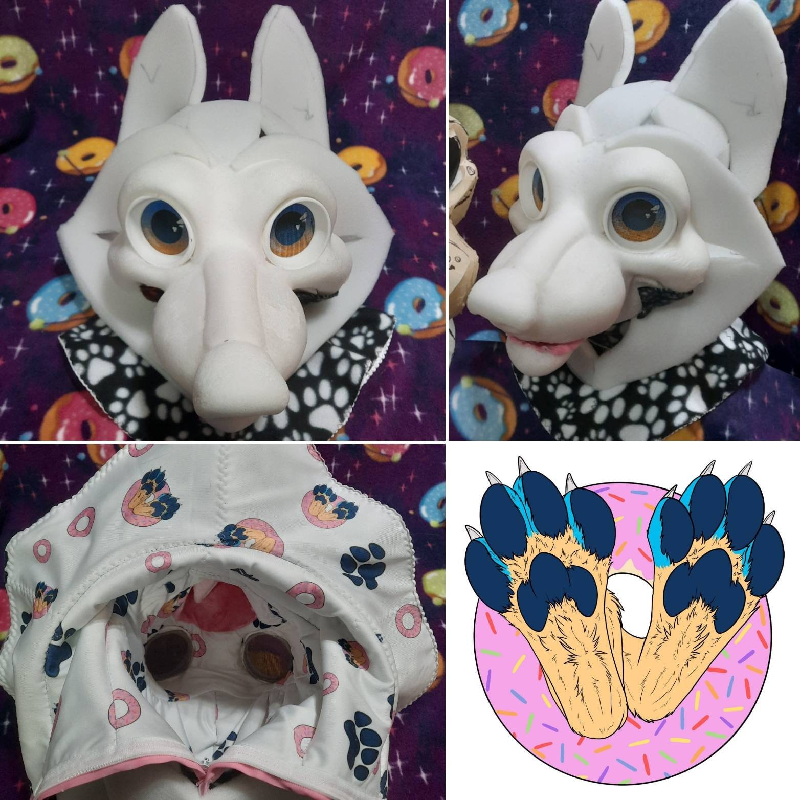 DIY Toony Point Nose Dragon Fursuit Head Kit Dragon Fursuit Head Blank for Moving Jaw Fursuit