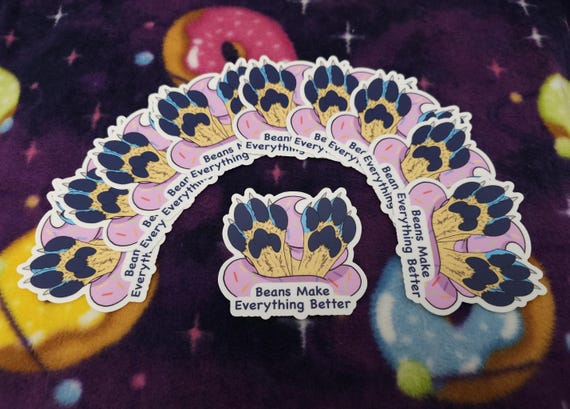 Beans in Things - Beans Make Everything Better - Three inch Vinyl Decal - Laptop Sticker