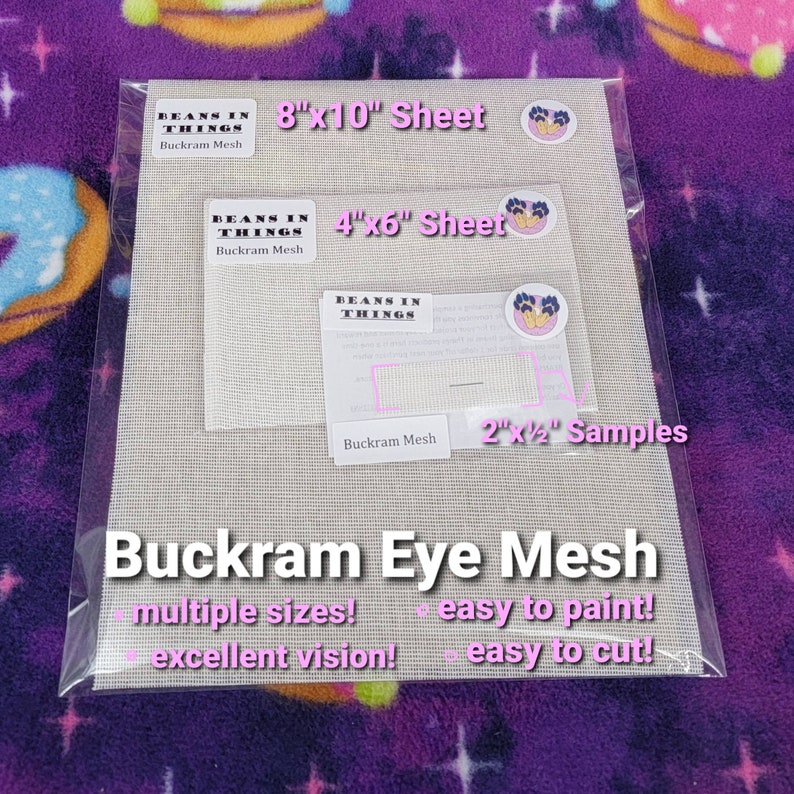 DISCONTINUED - High Vision Buckram Mesh Fabric for Making See Through Eyes or Hidden Eye duct Holes and vents in Masks and Fursuit Heads 