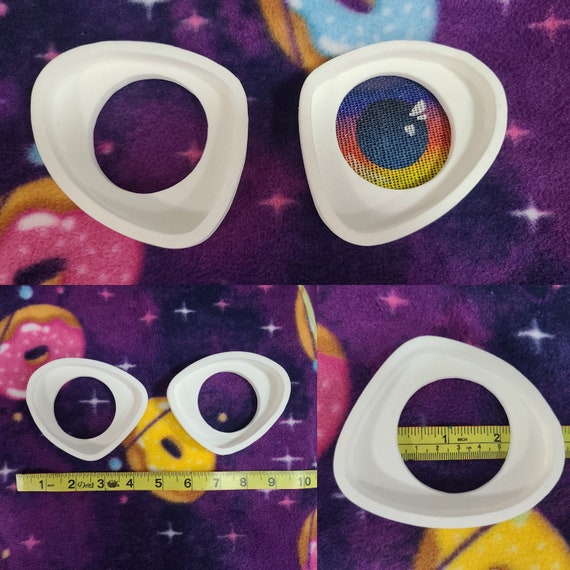 Resin Eye Frames for Buckram or Vinyl Plastic Mesh Furry Fursuit Head Cosplay Mascot Costume Eyes