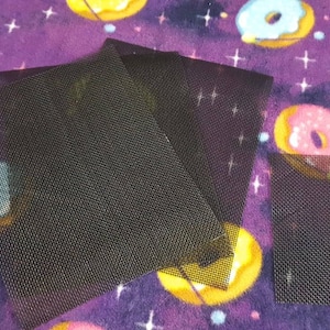 Black High Vision Vinyl Waterproof Fursuit Eyes Mesh Mascot Eye Mesh Vent Blank Eye Mesh Vinyl Netting Cross-stitch Aida Fabric Fursuit Head