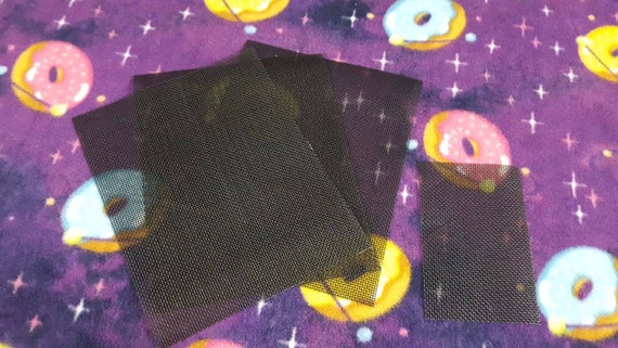 Black High Vision Vinyl Waterproof Fursuit Eyes Mesh Mascot Eye Mesh Vent Blank Eye Mesh Vinyl Netting Cross-stitch Aida Fabric Fursuit Head