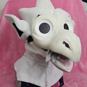 Customized Point Nosed Dragon Fursuit Head Base with Optional Ready To Fur Upgrade on our Dragon Fursuit Head Furry Mask - Moving Jaw Extra