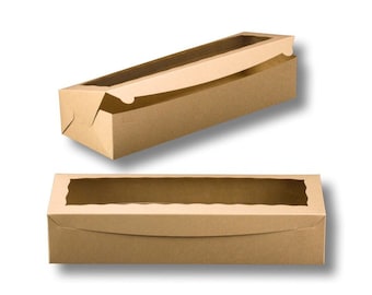 Bakery Box with Window: Kraft Brown 20”x7”x4” (Contents NOT Included, Box Only) *Sold in Multiple Quantities