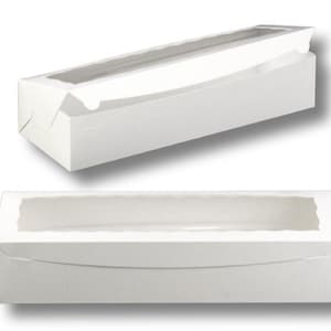 Bakery Box with Window: 20”x7”x4” (Contents NOT Included, Box Only) *Sold in Multiple Quantities