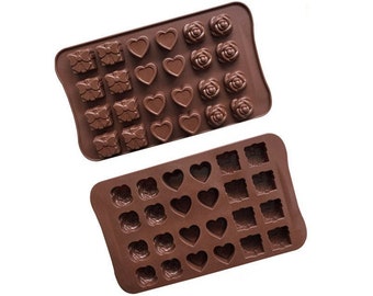 Flower | Heart | Bow | Food Grade Silicone MOLD | Chocolate Mold | 3 in 1 Baking MOLD| Soft and Flexible