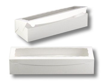 Bakery Box with Window: 20”x7”x4” (Contents NOT Included, Box Only) *Sold in Multiple Quantities