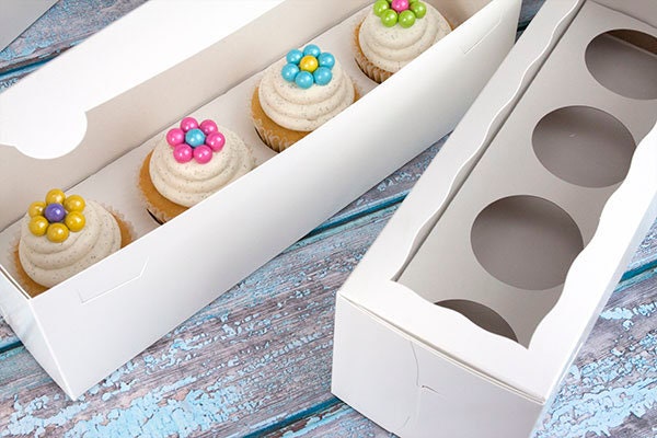 VGOODALL Mini-Bäckereiboxen Mit Fenster – 20 Stück, 10,2x10,2x6,3 Cm, Für Cupcakes, Gebäck & Desserts