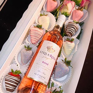 Rose and Wine Box: 20x7x4 Contents NOT Included, Box Only Sold in Multiple Quantities image 4